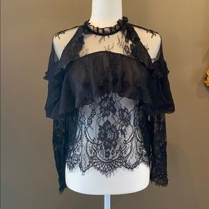 Black lace blouse